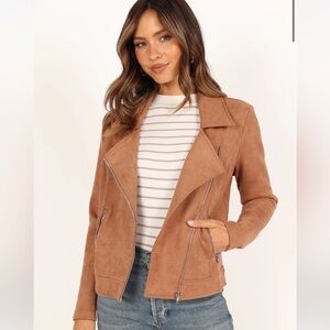 Bagatelle Faux Suede Chestnut Jacket